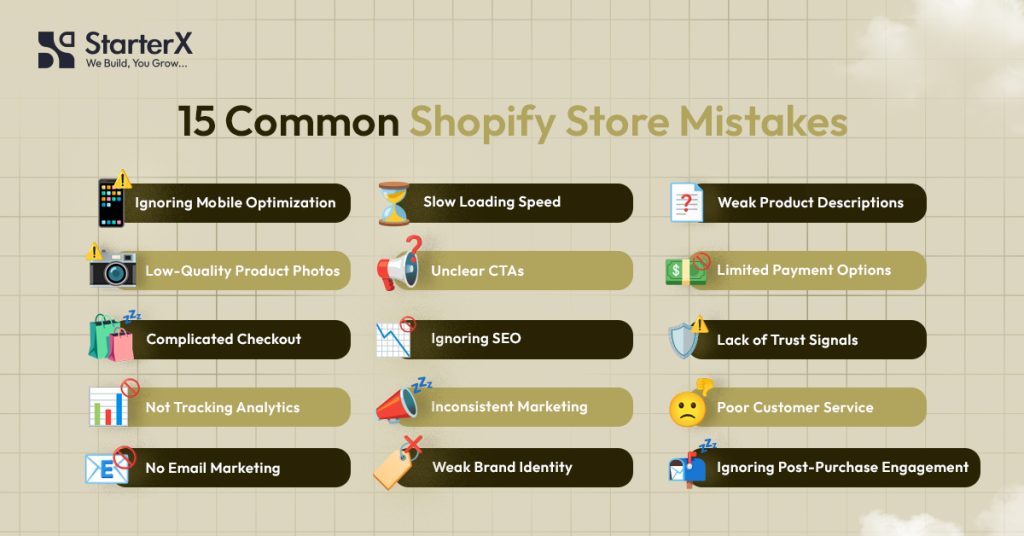 15 Common Shopify Store Mistakes and Quick Fixes