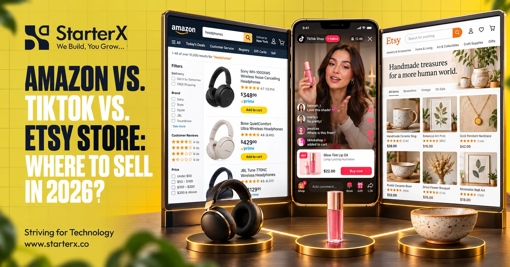 Amazon vs. TikTok vs. Etsy Store